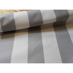 Outdoor water resistant fabric - grey stripes