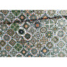 100% Waterproof fabric -  Mosaic - green&orange