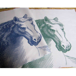 Ready Panel - Toile de Jouy style - Horsehead heavy weight panama - set of colors