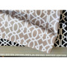 Waterproof fabric -  Imperial Trellis - taupe&white