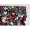 Waterproof fabric - Roses&flowers - black