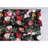 Waterproof fabric - Roses&flowers - black