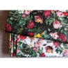 Waterproof fabric - Roses&flowers - black