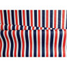 Outdoor 100% waterproof fabric - navy-white- red stripes