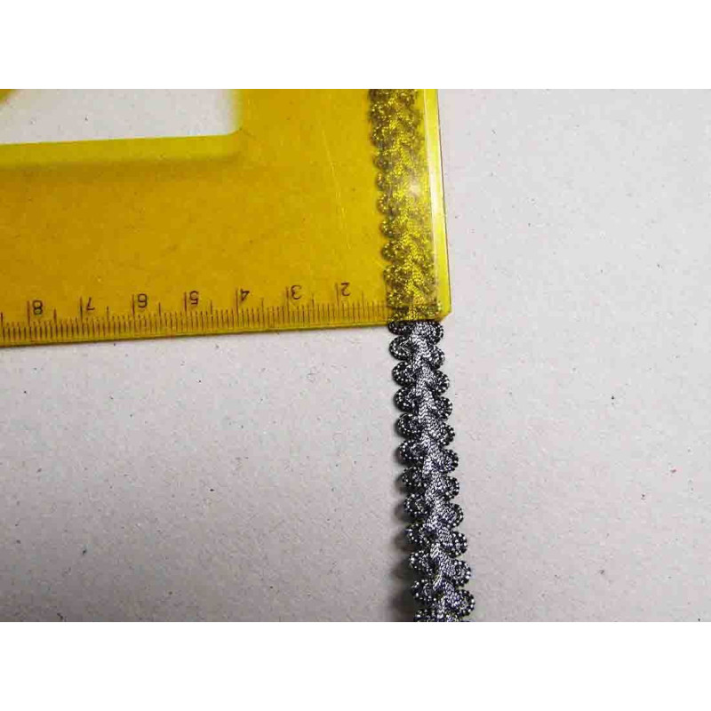 Metallic gimp trim -dark silver