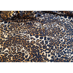 Cheetah spots in brown - French Terry jersey