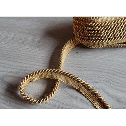 Flanged rope  piping cord 5mm- anitique gold