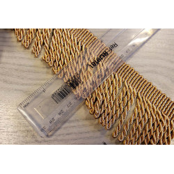 Thick bullion fringe - 60mm - antique gold