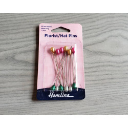 Florist/Hat pins Multi-Coloured: 65mm: