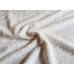 Bamboo terry towelling fabric- cream