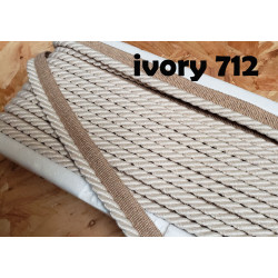 Twisted flanged rope  piping cord 7mm - ivory712