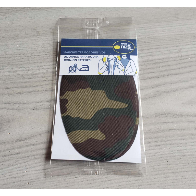 Iron-on elbow patches - camouflage