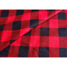 Brushed cotton fabric -  Buffalo check - red&black