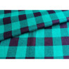 Brushed cotton fabric -  Buffalo check -green&black