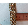 Multicolor gimp trim 18mm - olive&gold, full reel, with the ruler