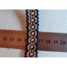 Multicolor gimp trim 18mm - navy&gold, full reel, with the ruler