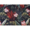 Water- resistant fabric - Tropical plants on graphitegrey