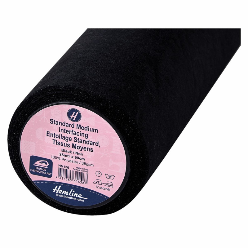 Medium weight fusible interfacing - black