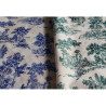 Toile de Jouy - navy on linen look - Water-resistant fabric