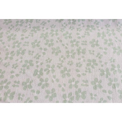 Daisy flowers-  sage - Crincled viscose