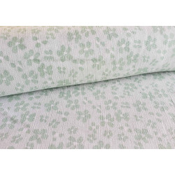Daisy flowers-  sage - Crincled viscose