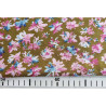 Pink Floral on mustard- viscose