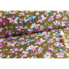 Pink Floral on mustard- viscose