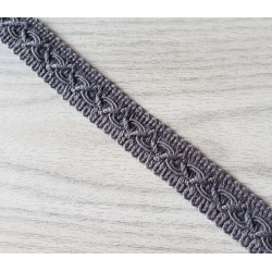 Cotton gimp trim 20mm - dark grey