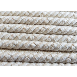 Cotton flanged rope  piping cord 6mm - natural