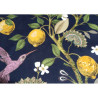 Chinoiserie Lemons on navy- upholstery velvet