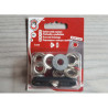 Metal eyelets kit - size18  - silver