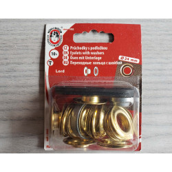 Metal eyelets kit - size24  - antique brass