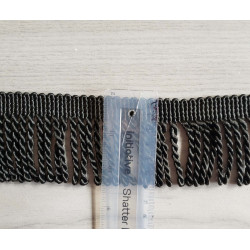 Thick bullion fringe - 60mm - black