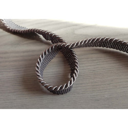 Flanged rope  piping cord 5mm - dark grey 