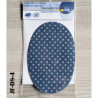 Iron-on cotton denim elbow patches - dots