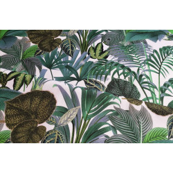 100% waterproof fabric - Palm Paradise - white