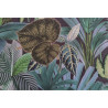 100% waterproof fabric - Palm Paradise - dark grey