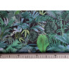 100% waterproof fabric - Palm Paradise - dark grey