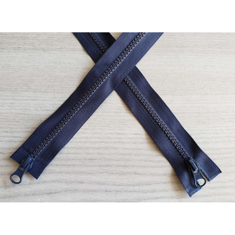 double slider chunky zip - navy - 95cm 