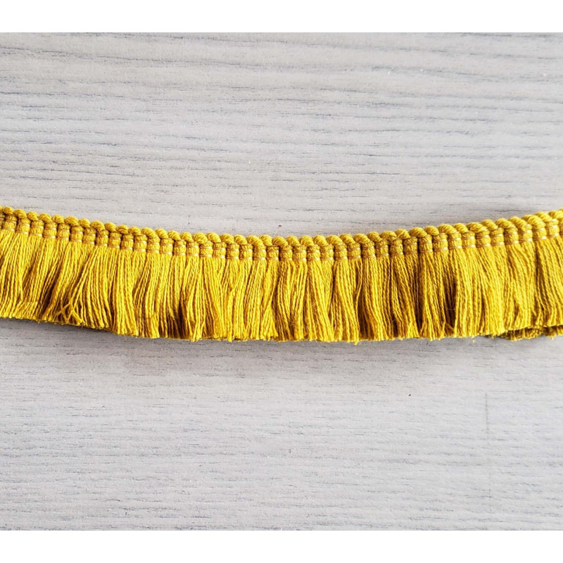 Short cotton fringe 3cm - ochre