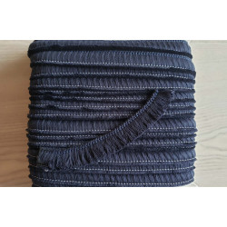 Short cotton fringe 3cm - navy