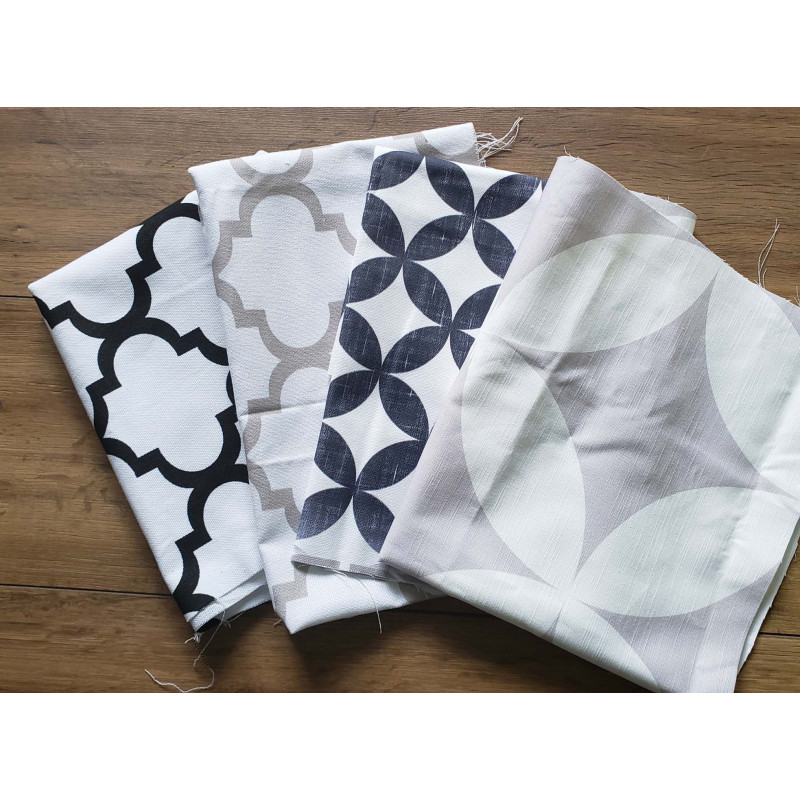 Cotton fabric remnants bundle -Organic heavy panama