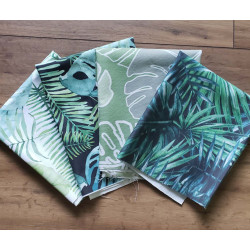 Cotton fabric remnants bundle -heavy panama - tropical prints