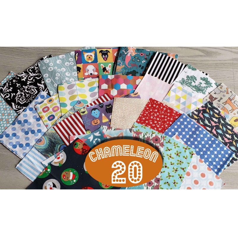 Fabric remnants bundle 50 size 4'/4'