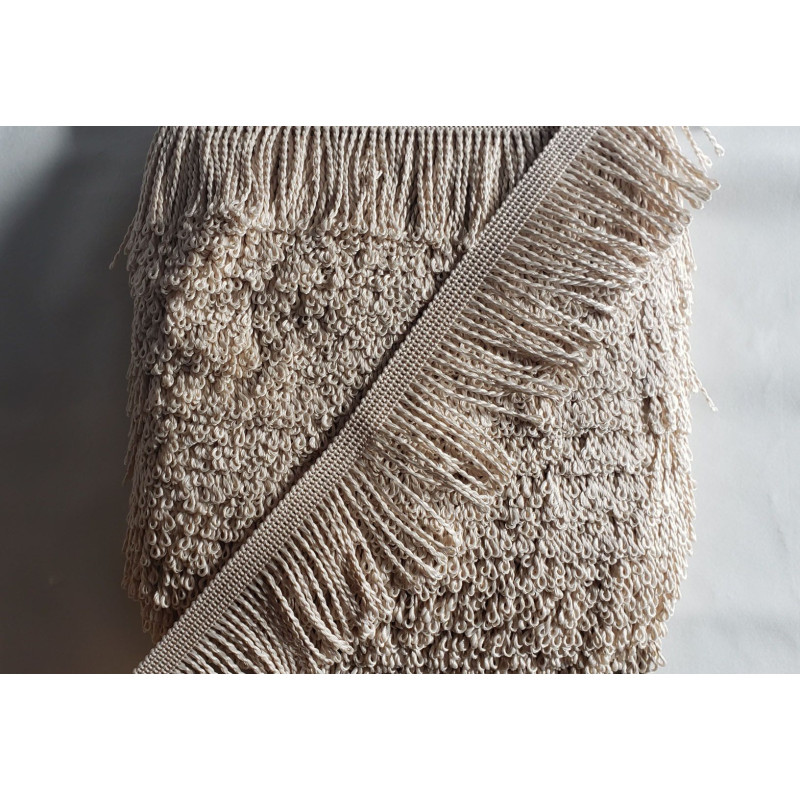 60mm bullion fringe - beige - ivory