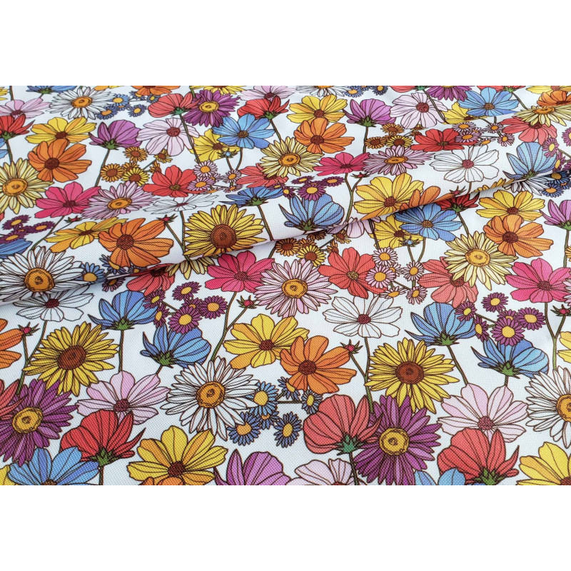 Colorful meadow - water- resistant fabric