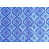 Water- repellent fabric printed in azulejos tiles in blue&white, the shot of the pattern full view