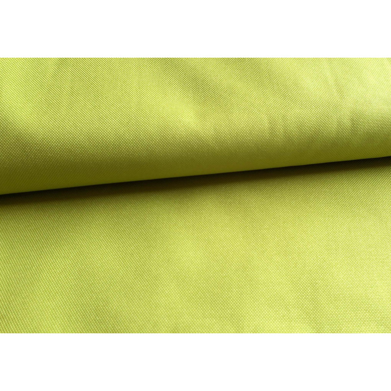 Outdoor canvas fabric in energetic lime color, fabric from the bolt capture