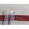 Upholstery, thick flanged cotton rope piping cord 8mm - burgundy, straight, placed on the table with the ruler