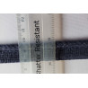 Marl denim blue Insertion cord with braided cord look, close-up capture with the ruler